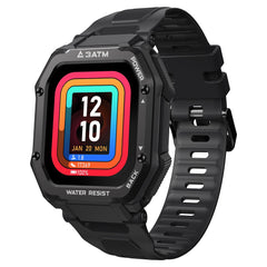 Rugged Smartwatch Men Outdoor Waterproof Fitness Tracker Blood Pressure