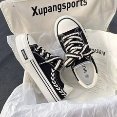 Women’s Platform Canvas Chunky Sneakers – Height Increasing Trainers