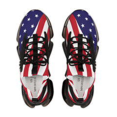 Flag Shoes Men's Mesh Sneakers - USA Flag Running Shoes, Sporty Footwear, Casual Sneakers, Independence Day Gift, Active Lifestyle