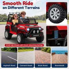 2V1 Electric Kids Ride On Car 2-Seater with Remote Control