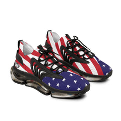 Flag Shoes Men's Mesh Sneakers - USA Flag Running Shoes, Sporty Footwear, Casual Sneakers, Independence Day Gift, Active Lifestyle