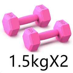 Rubberized Dumbbells Home Gym Arm Training Fitness Equipment Men Women