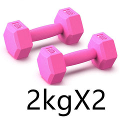 Rubberized Dumbbells Home Gym Arm Training Fitness Equipment Men Women