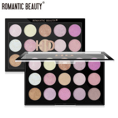Romantic Beauty 15 Color Highlighter Eyeshadow Pearl Makeup Palette