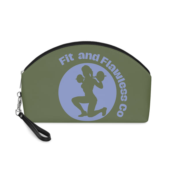 Makeup Bag — Fit and Flawless Co. Fitness Logo Cosmetic Pouch