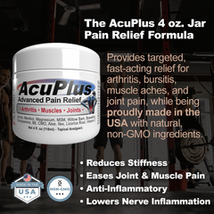 uPlus 4 oz AcPain Relief Cream – Menthol Topical Analgesic for Muscle and Joint Aches