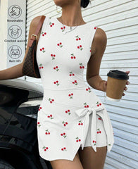 Women's Fitness Beauty-Back Yoga Dress – Sleeveless Active Mini