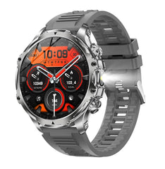 AK75 Smartwatch Flashlight BT Calling Outdoor Fitness Tracker Large Battery