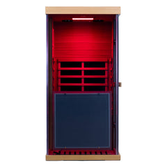 909MX Mini 1 Person Infrared Sauna 3 Sides Large glass panels