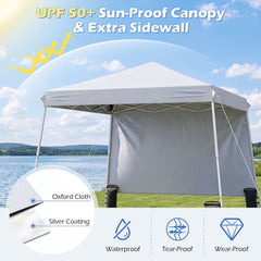Pop Up Canopy Tent 9x9 ft with Carry Bag and Stakes