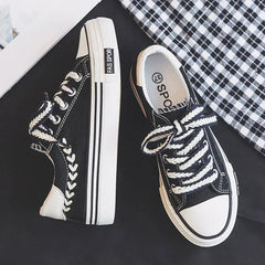 Women’s Platform Canvas Chunky Sneakers – Height Increasing Trainers