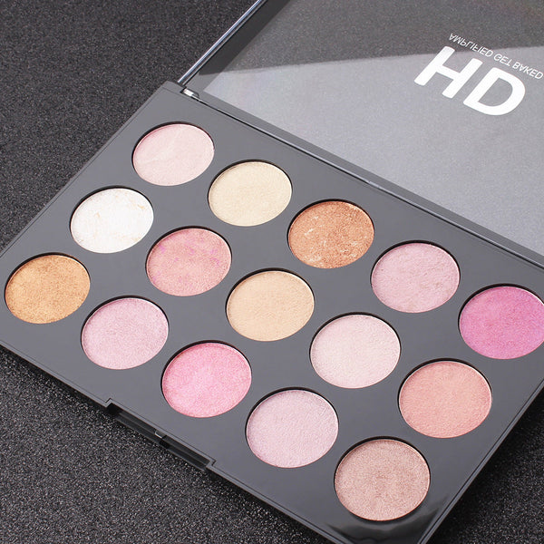 Romantic Beauty 15 Color Highlighter Eyeshadow Pearl Makeup Palette
