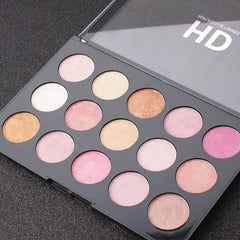 Romantic Beauty 15 Color Highlighter Eyeshadow Pearl Makeup Palette