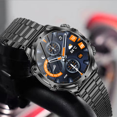 AK75 Smartwatch Flashlight BT Calling Outdoor Fitness Tracker Large Battery