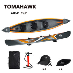 Aqua Marina TOMAHAWK AIR-C 15'8" Inflatable High Pressure Speed Kayak / Canoe