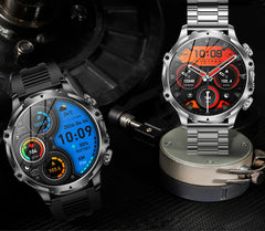 AK75 Smartwatch Flashlight BT Calling Outdoor Fitness Tracker Large Battery
