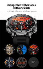 AK75 Smartwatch Flashlight BT Calling Outdoor Fitness Tracker Large Battery