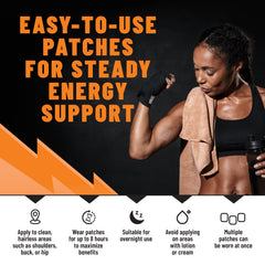 Energy Patches Natural Energy & Metabolism Support with B-Complex Vitamins, 36 Patches