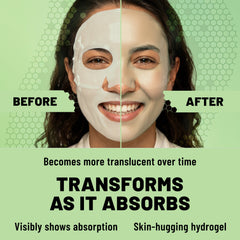 Bio-Collagen Hydrogel Face Mask, Hydrating & Repairing Mask with Snail Mucin & Hyaluronic Acid, 6 Masks