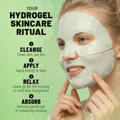 Bio-Collagen Hydrogel Face Mask, Hydrating & Repairing Mask with Snail Mucin & Hyaluronic Acid, 6 Masks