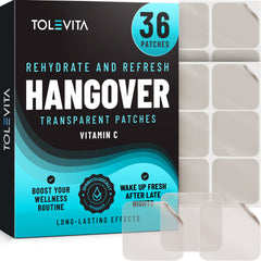After-Party Hangover Patches with Vitamin C, Transparent, 36 Patches