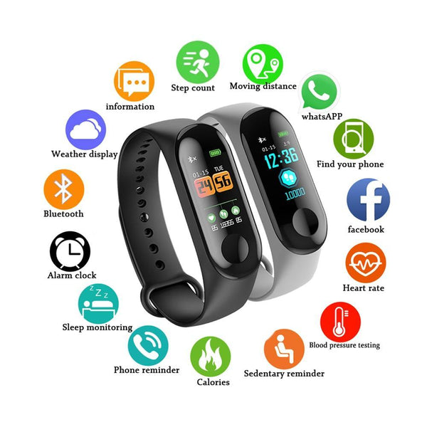 Bluetooth Sport Smartwatch Fitness Tracker Android iOS Waterproof Wearable