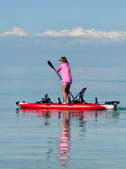 Nautiqua | ARUBA | Deluxe Paddleboard Fishing Pedal Kayak | Red