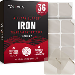 Iron Patches Iron & Blood Health Support with Iron, Vitamin C & Antioxidants, 36 Patches