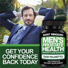 Men's Prostate Health - 120 Capsules of Advanced Prostate Supplements for Men with Saw Palmetto