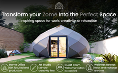 Patio Elegance Zomes Pod – 120 sq ft Eco-Friendly Outdoor Office Pod