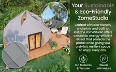 Patio Elegance Zomes Pod – 120 sq ft Eco-Friendly Outdoor Office Pod