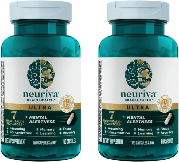 NEURIVA Brain Health Ultra Mental Alertness Supplement 60 Capsules