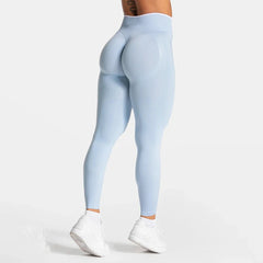 Women’s Sports Leggings, High Waist Seamless Yoga Pants, Scrunch Booty Peach, Hip Lifting Gym Clothes, Workout Tights