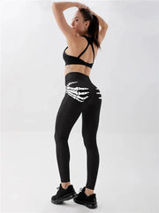 🖤 Women's Claw Skull High-Waisted Yoga Leggings