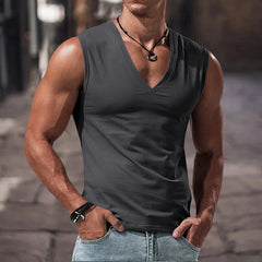 Men's Summer V-Neck Fitness Tank Top