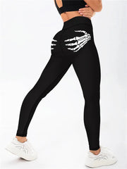 🖤 Women's Claw Skull High-Waisted Yoga Leggings