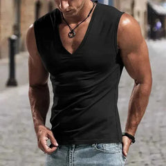 Men's Summer V-Neck Fitness Tank Top