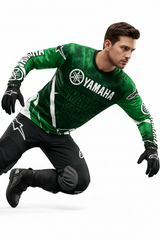 Yamaha Summer Breathable Quick-Dry Motorcycle Riding Suit - Long Sleeve Off-Road Racing Gear for Men and Women