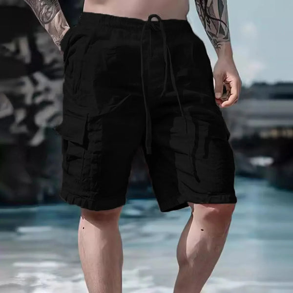 Men's Loose White Cargo Beach Shorts 2026