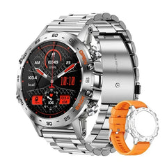 Steel Bluetooth Call Smartwatch Men Fitness Tracker Waterproof