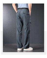 Men’s 2026 Ice Silk Quick Dry Hiking & Travel Pants – Lightweight Outdoor Casual Summer Wear