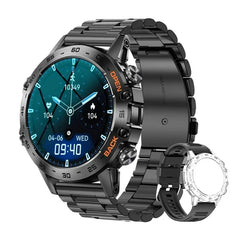Steel Bluetooth Call Smartwatch Men Fitness Tracker Waterproof