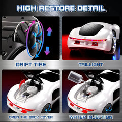 NEW cool sports car dual spray with sound and cool lights four-wheel drive science fiction concept car children's remote control