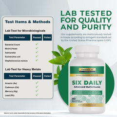 Gold Six Daily Advanced Multivitamin - 180 Capsules