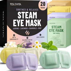 Steam Eye Mask, Self-Heating & Soothing Eye Mask for Relaxation & Eye Fatigue Relief, 20 Masks