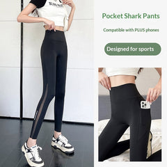 Women's Shapewear Tummy-Control Leggings – High-Stretch Cropped Nylon Pants