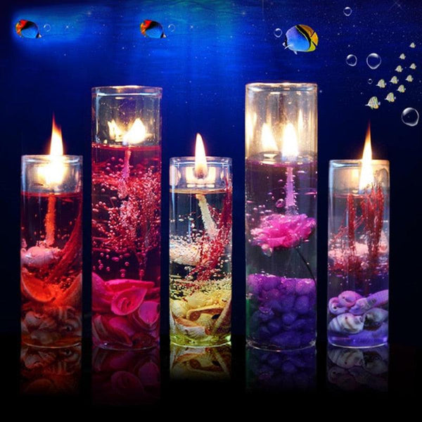 Ocean shell jelly candle