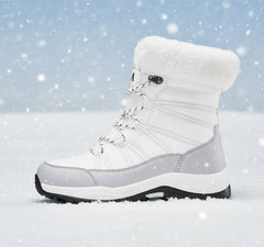 Women’s Winter Fleece-Lined Thicker Non-Slip Cotton-Padded Outdoor Mid-Boots