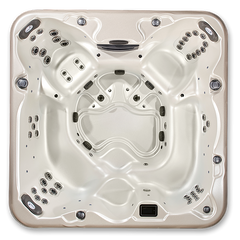 Arcadia Luxury Hot Tub – 7-Person Spa with Dual Captain’s Chairs & Open Footwell, 8' Design
