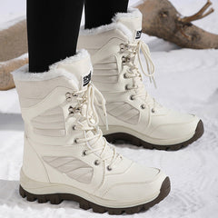 Women’s Thickened Wool-Lined Velvet Snow Boots